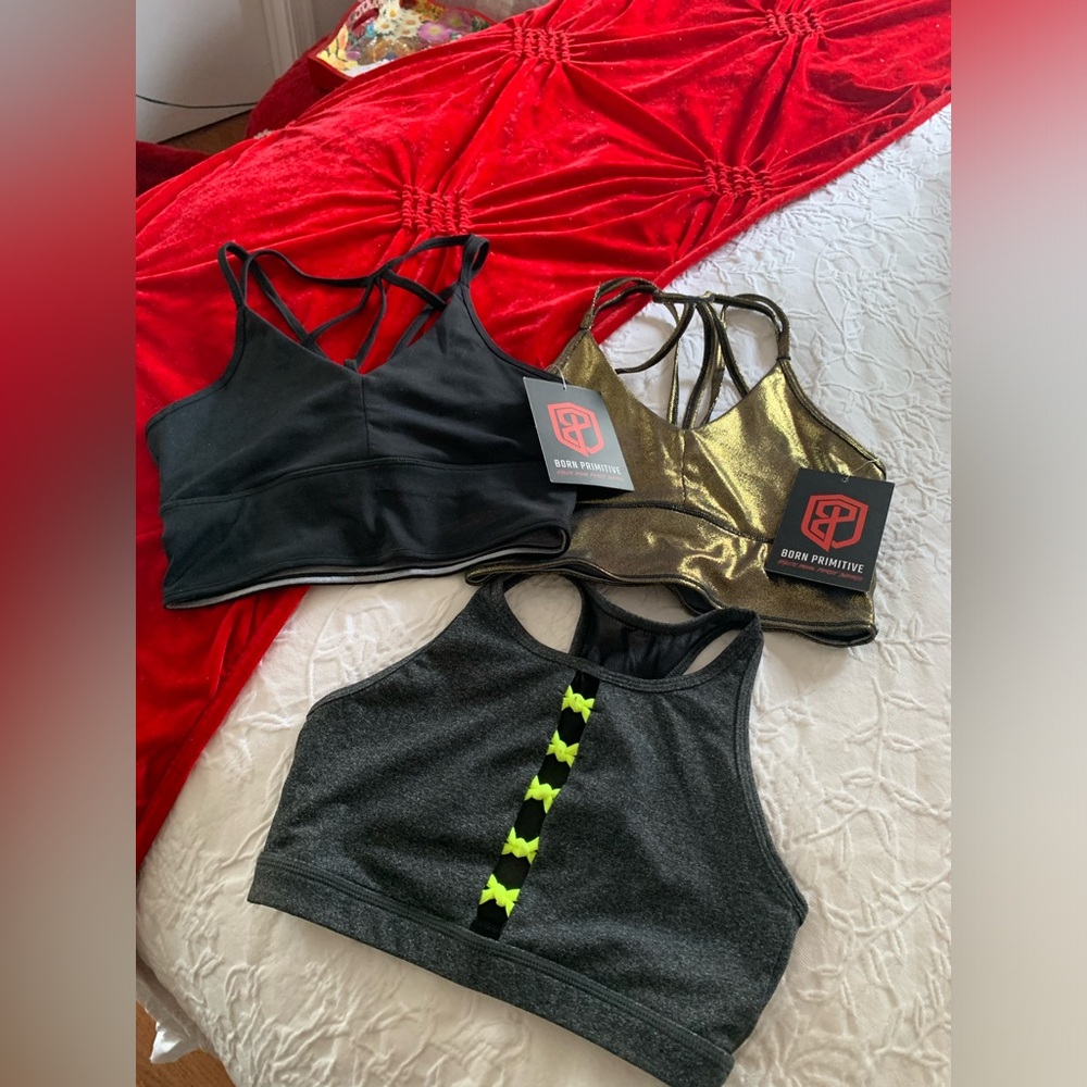 born primitive athletic sports bras xs - three! 2 NWT, one NWOT